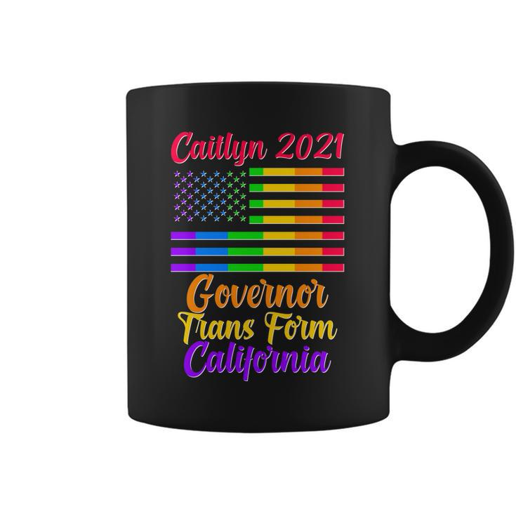 Caitlyn Jenner Governor Trans Form California Lgbt Us Flag Coffee Mug