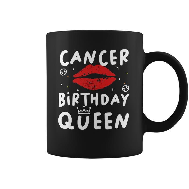 Cancer Birthday Queen Red Lips Coffee Mug