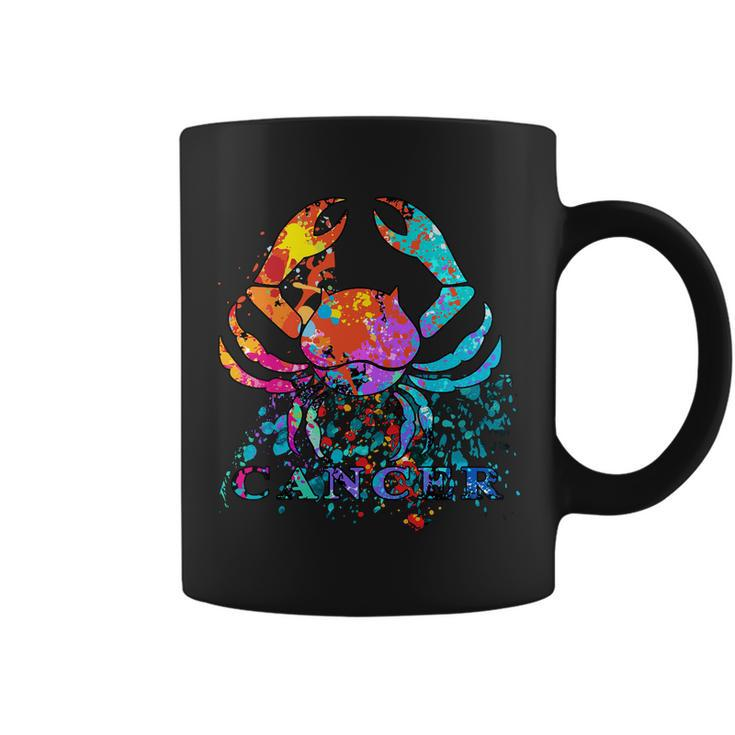 Cancer Zodiac Sign Crab Colorful Coffee Mug