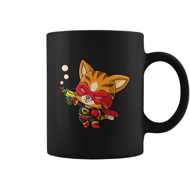 Cartoon Super Hero Cat Coffee Mug