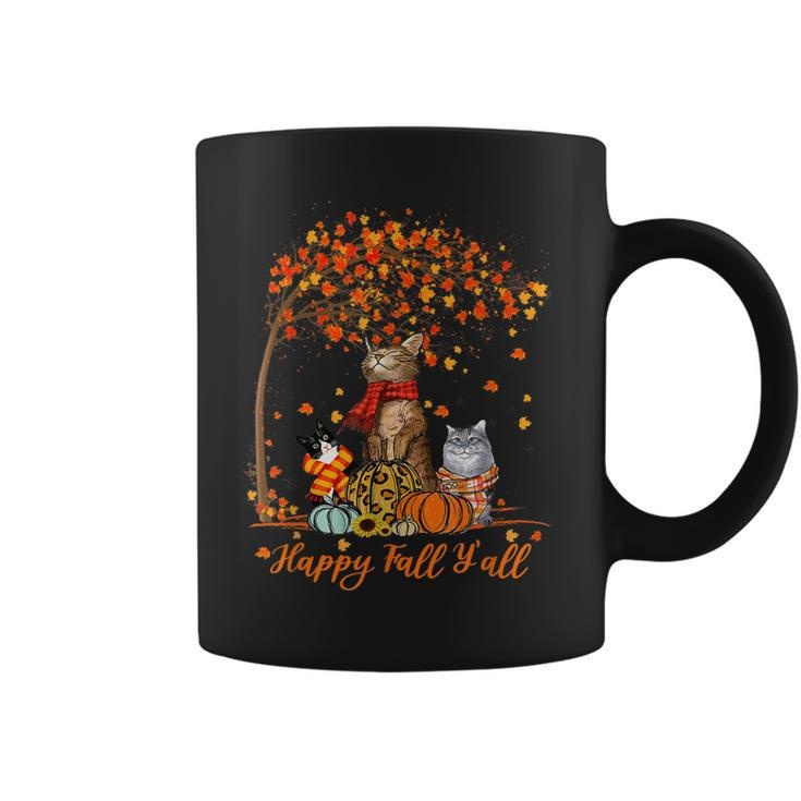 Cat It’S Fall Y’All Pumpkin Autumn Halloween Cat Fall Autumn  Coffee Mug - Thegiftio