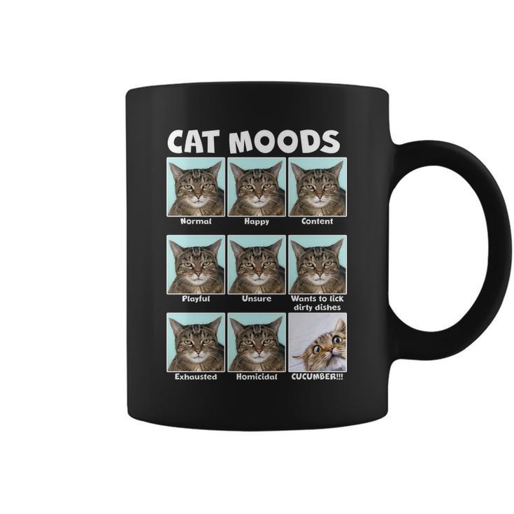 Cat Moods Funny Meme Tshirt Coffee Mug