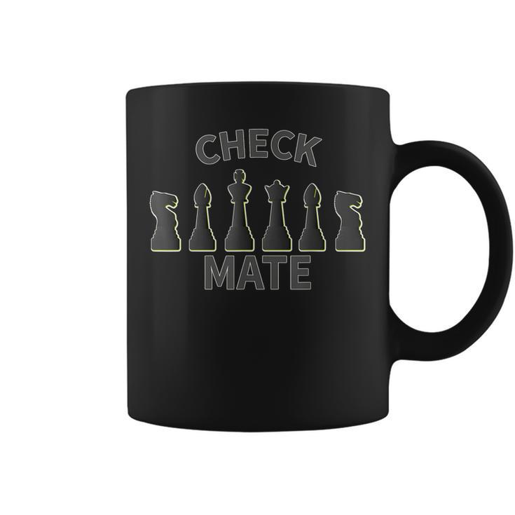 Chess Pieces  King Queen Bishop Rook Pawn Checkmate Coffee Mug