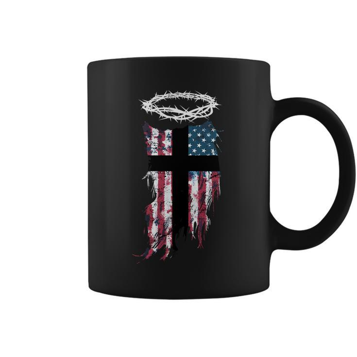 Christian Patriotic Usa Flag Tshirt Coffee Mug