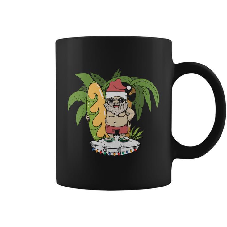 Christmas July Hawaiian Santa Surf Christmas In July Coffee Mug