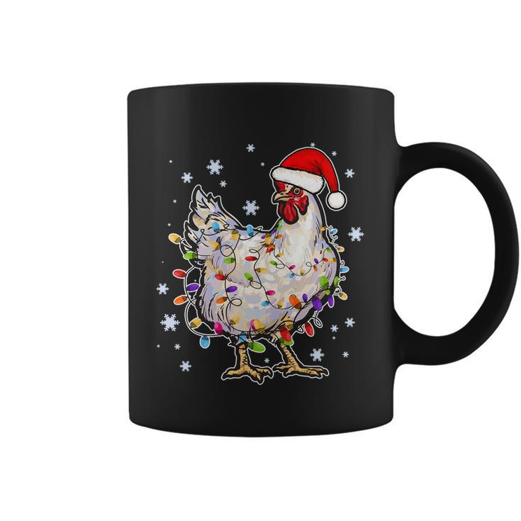 Christmas Santa Chicken Tshirt Coffee Mug