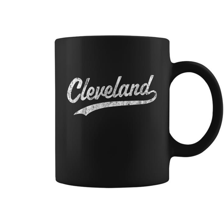 Cleveland Oh Vintage Baseball Sports Script Coffee Mug