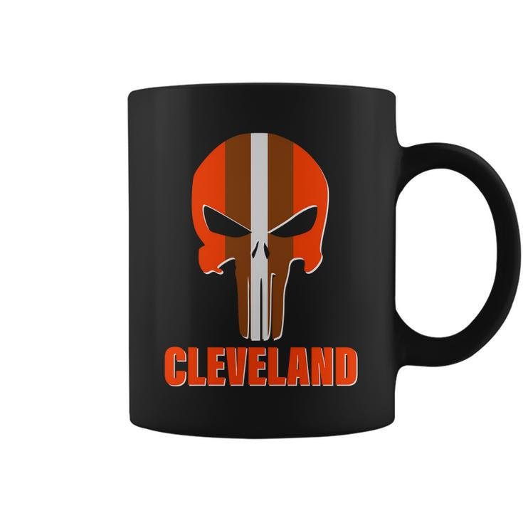 Cleveland Skull Football Tshirt Coffee Mug
