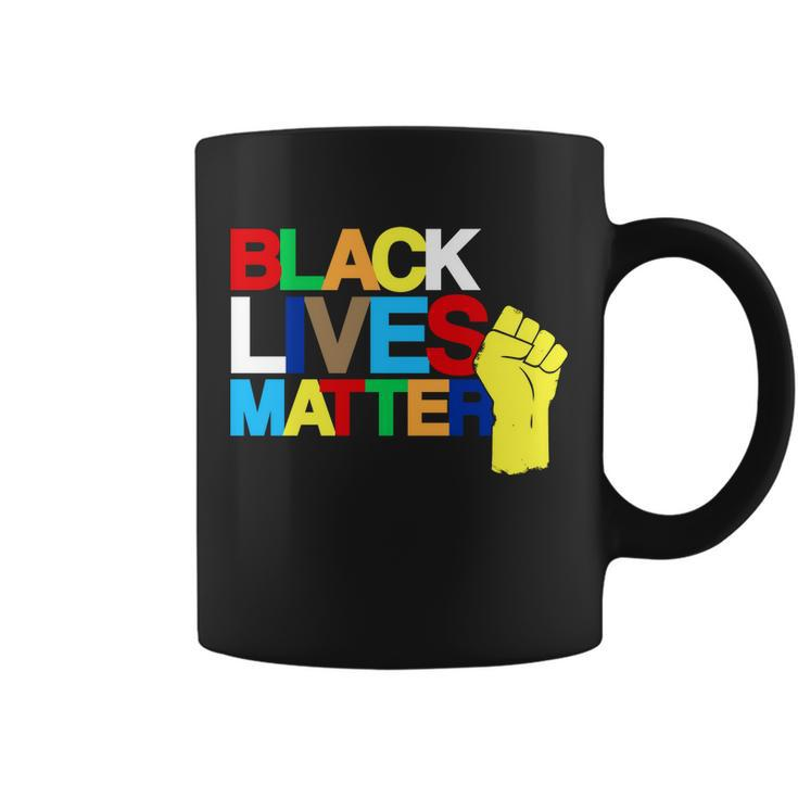 Colorful Black Lives Matter Fist African Style Tshirt Coffee Mug