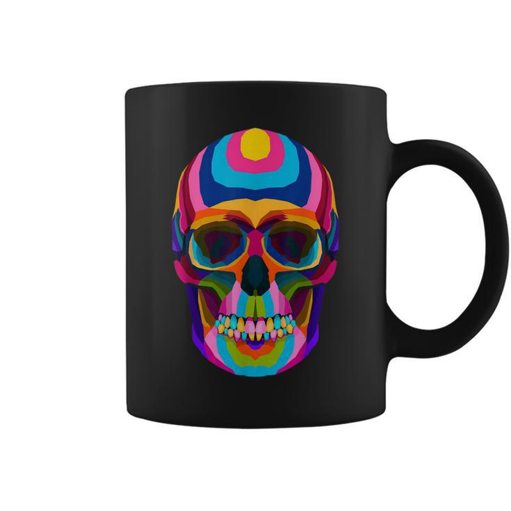 Colorful Sugar Skeleton Scull Halloween Party Costume   Coffee Mug