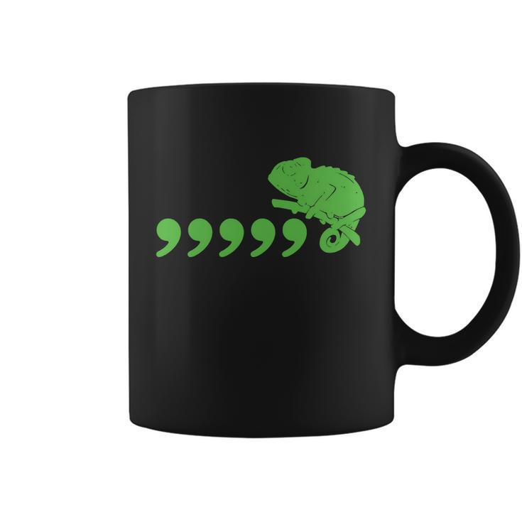Comma Chameleon Funny Coffee Mug