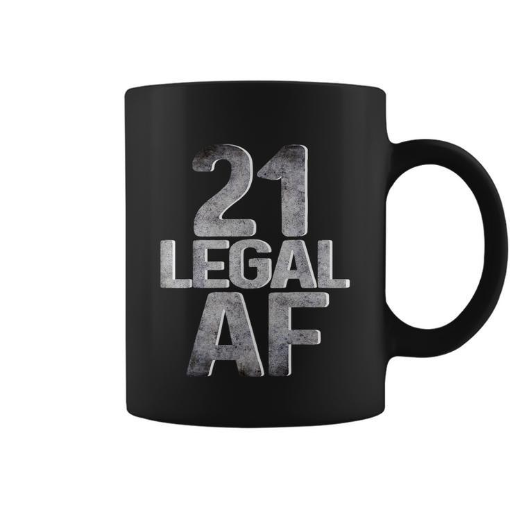 Cool 21St Birthday Gift For Him Her Legal Af 21 Years Old Tshirt Coffee Mug