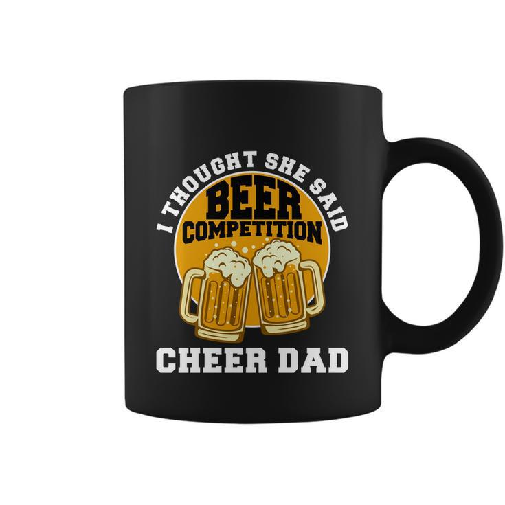Cool Cheer Dad Gift For Men Funny Beer Cheerleading Dad Funny Gift Coffee Mug