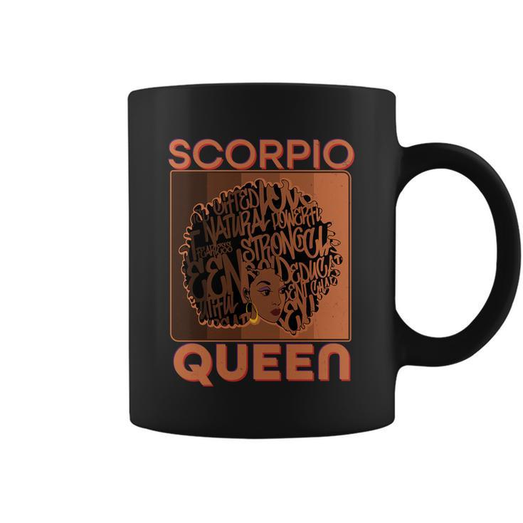 Cool Retro Scorpio Queen Afro Woman Coffee Mug