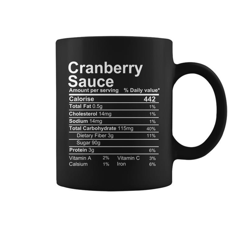 Cranberry Sauce Nutrition Facts Label Coffee Mug
