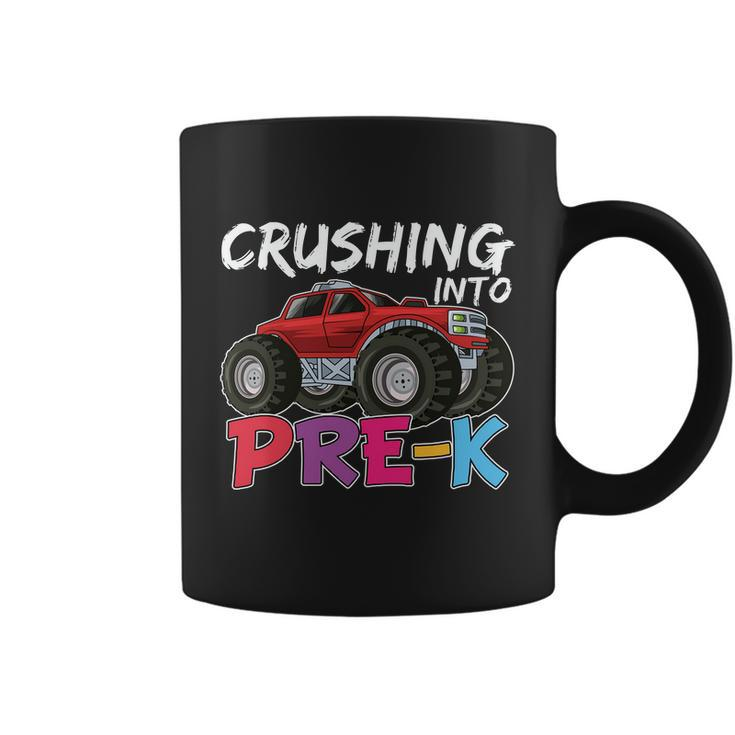 Crushing Into Prek Monster Truck Back To School Coffee Mug
