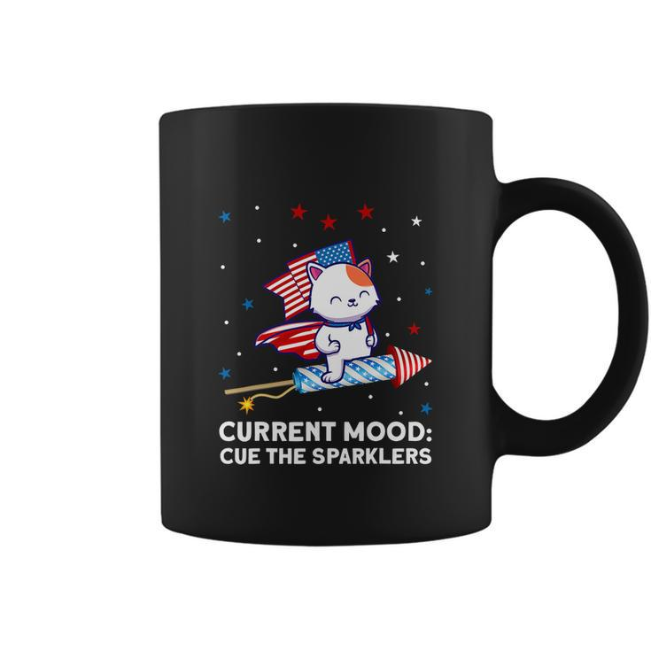 Current Mood Cue The Sparklers 4Th Of July Coffee Mug