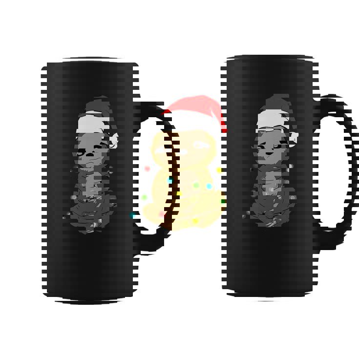 Cute Christmas Sloth Xmas Sloth With Santa Hat Coffee Mug
