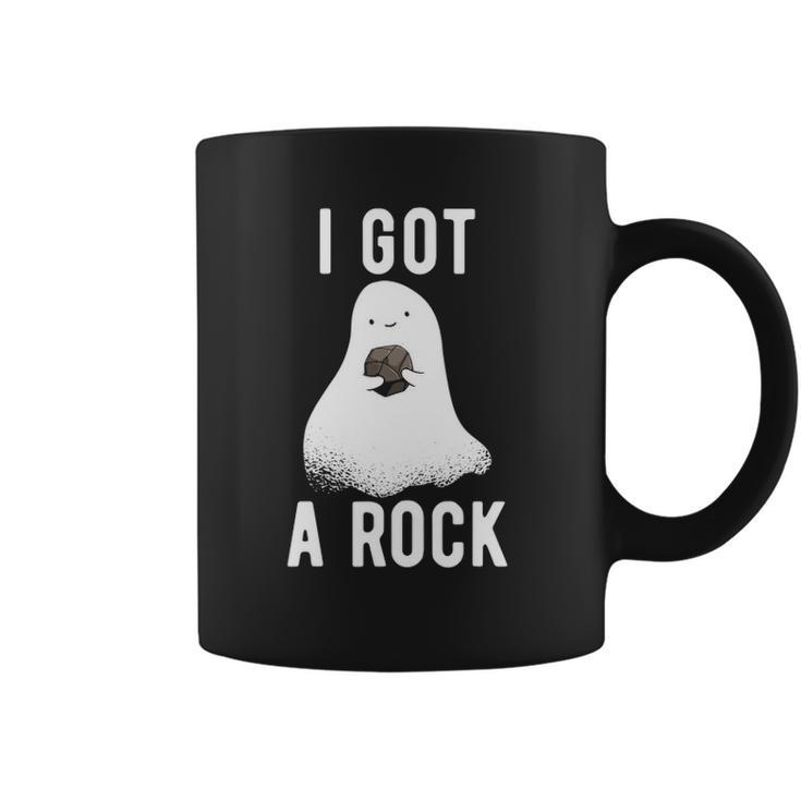 Cute Ghost Halloween I Got A Rock Coffee Mug