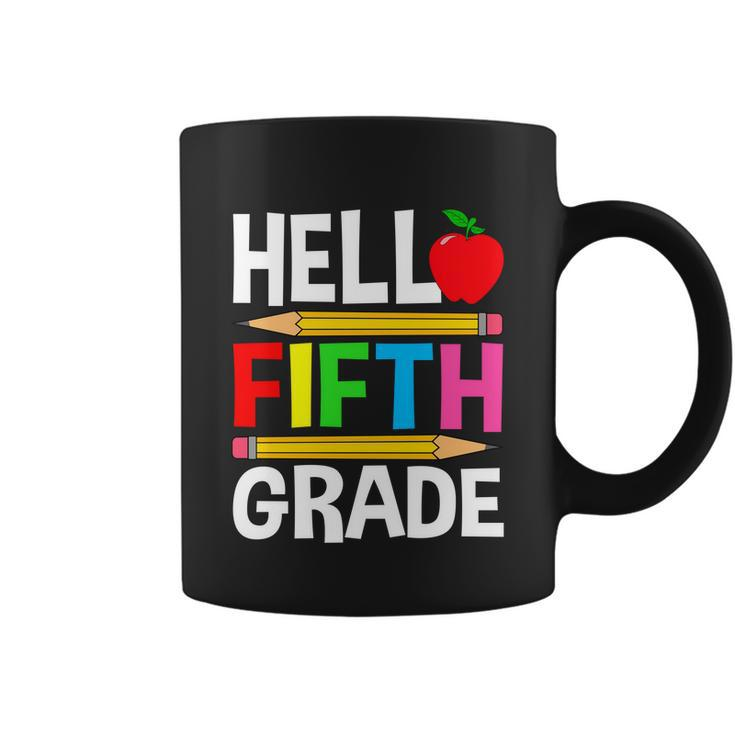 Cute Hello Fifth Grade Outfit Happy Last Day Of School Funny Gift Coffee Mug