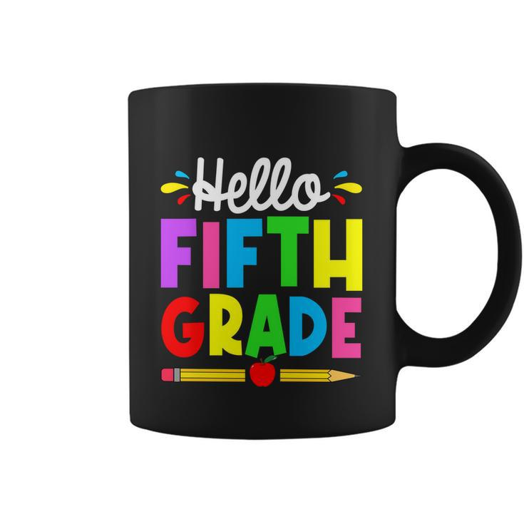 Cute Hello Fifth Grade Outfit Happy Last Day Of School Gift Coffee Mug