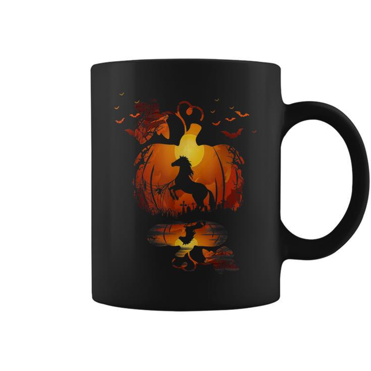 Cute Horse In The Pumpkin Funny Halloween Autumn Happy Fall Coffee Mug