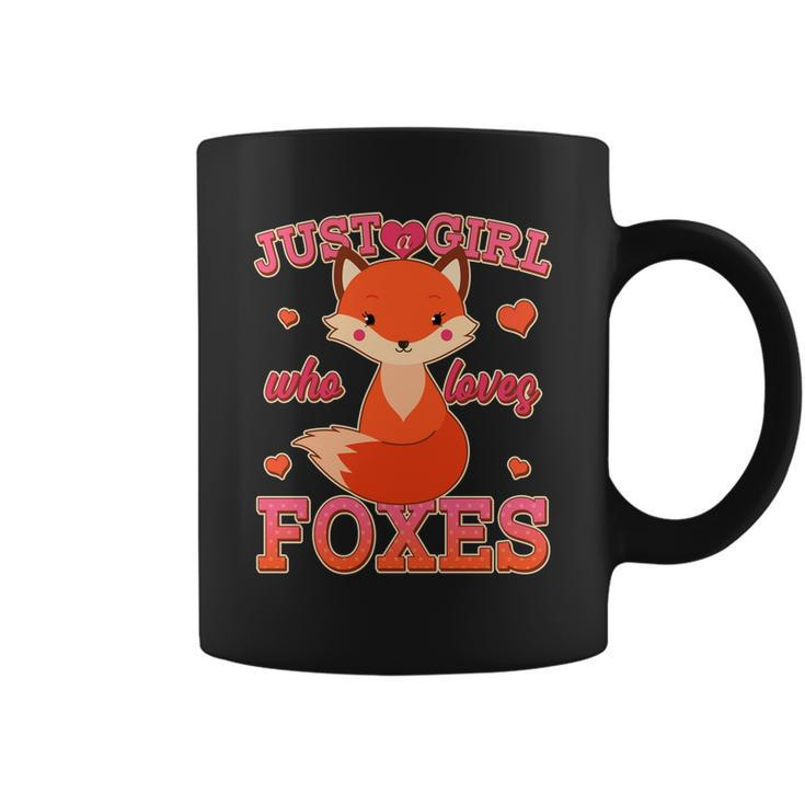 Cute Just A Girl Who Loves Foxes V2 Coffee Mug