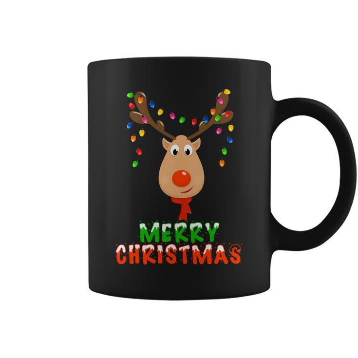 Cute Merry Christmas Reindeer Tshirt Coffee Mug