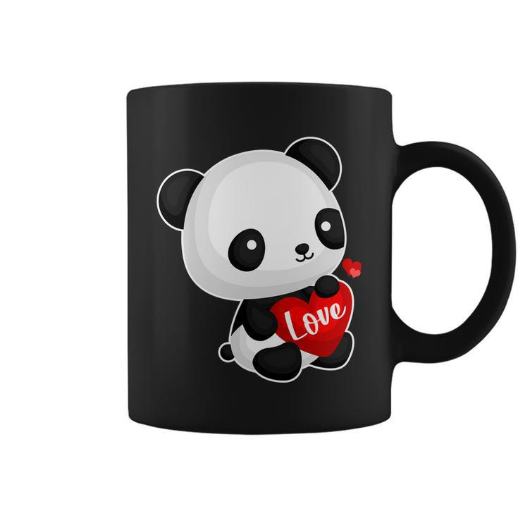 Cute Panda Holding A  Heart Coffee Mug