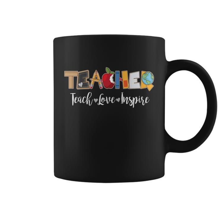 Cute Teacher Teach Love Inspire Coffee Mug