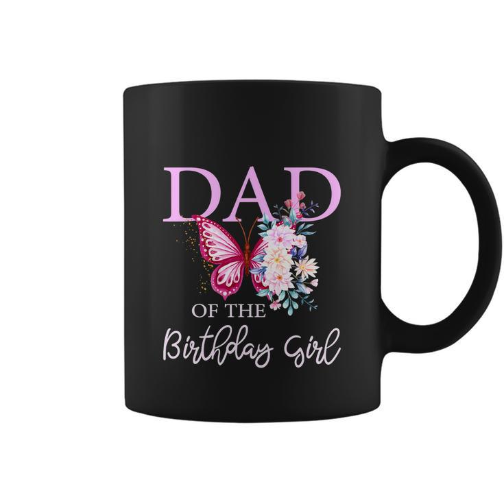 Dad 1St First Birthday Matching Family Butterfly Floral Coffee Mug