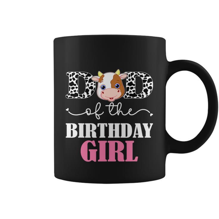 Dad Of The Birthday For Girl Cow Farm Birthday Cow Daddy St Coffee Mug