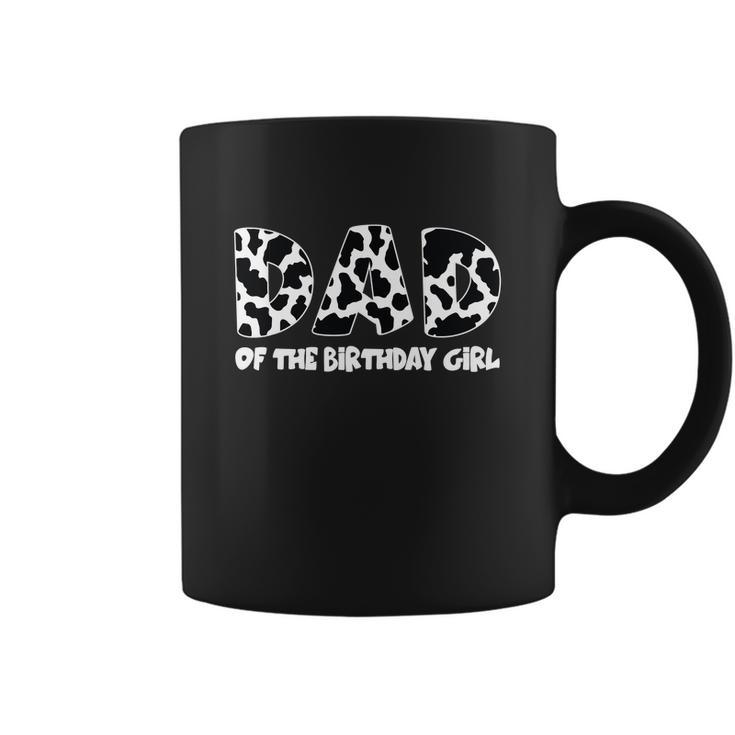 Dad Of The Birthday Girl Funny Cow Pattern Coffee Mug