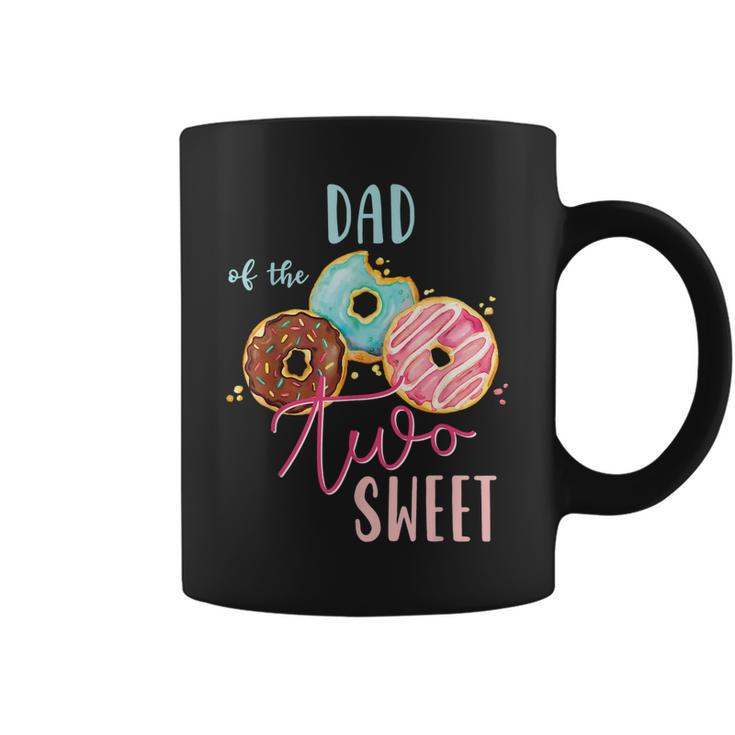 Dad Sweet Two Donut Birthday Party Theme Girl  Coffee Mug