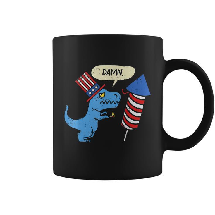 Damn Trex Short Hands Firecracker Funny Firework 4Th Of July Coffee Mug