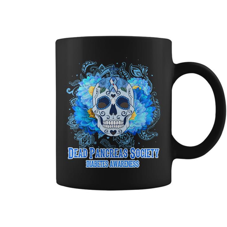 Dead Pancreas Society Diabetes Awareness Sugar Skull Coffee Mug