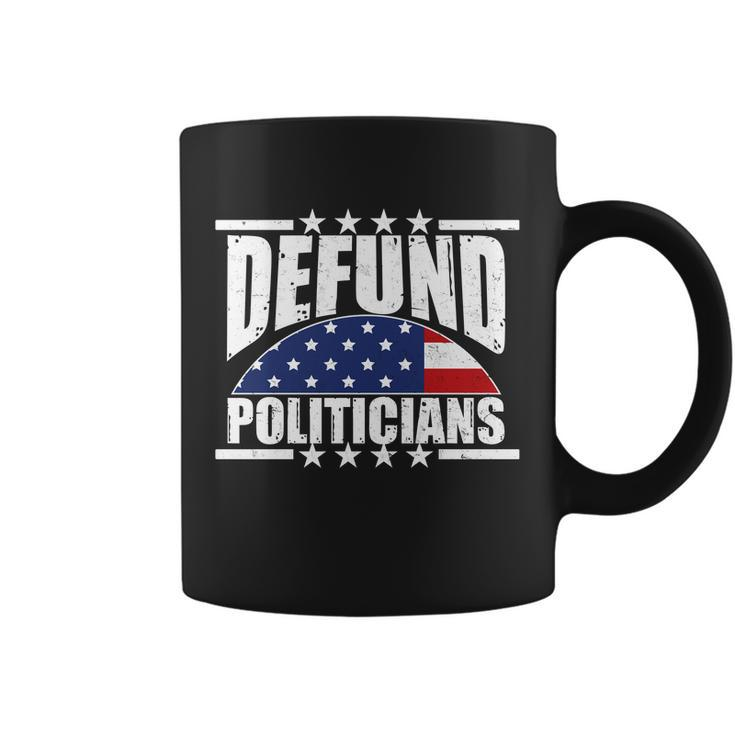 Defund Politicians American Usa Flag Coffee Mug