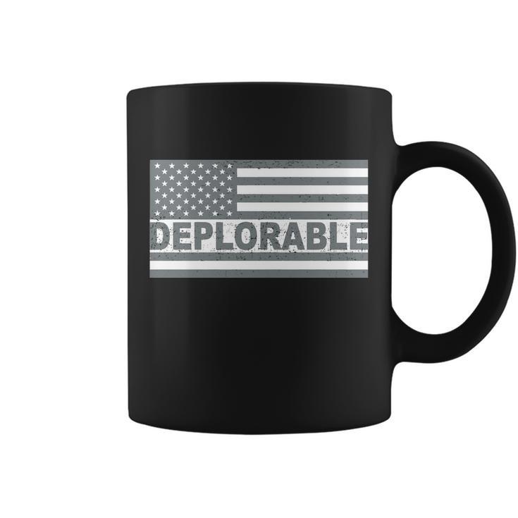 Deplorable American Usa Flag Tshirt Coffee Mug