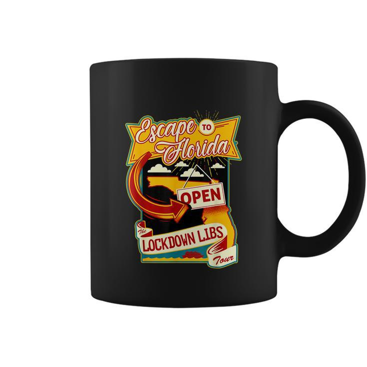 Desantis Escape To Florida The Lockdown Libs Both Sides Gift Coffee Mug