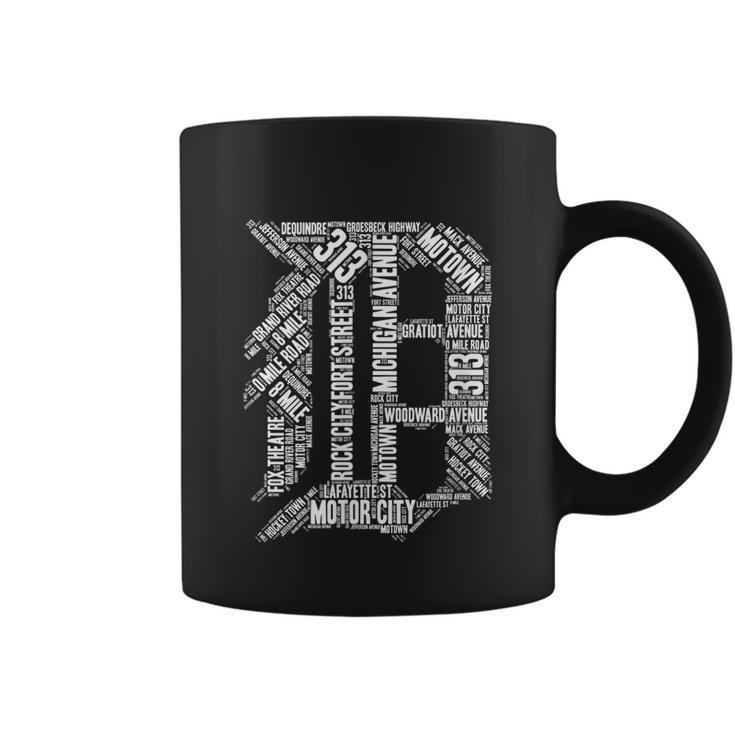 Detroit Graphic D Tshirt Coffee Mug