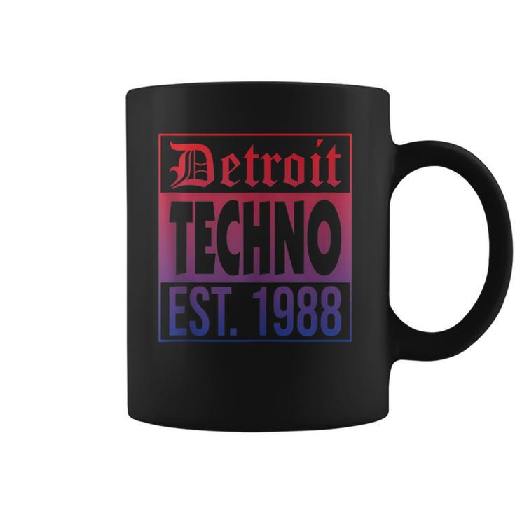 Detroit Techno Established 1988 Edm Rave Coffee Mug