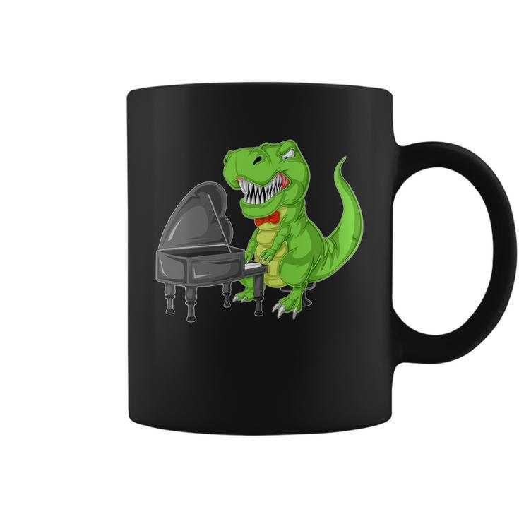 Dinosaur Piano Coffee Mug