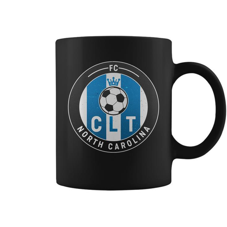 Distressed Charlotte North Carolina Clt Soccer Jersey V2 Coffee Mug
