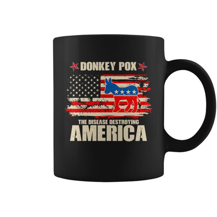 Distressed Donkey Pox The Disease Destroying America Coffee Mug