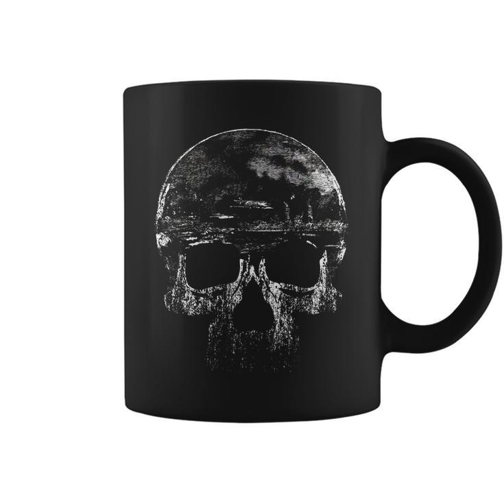 Distressed Skull Graphic Coffee Mug