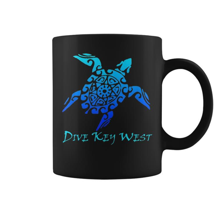 Dive Key West Vintage Tribal Turtle Scuba Vacation Gift Coffee Mug