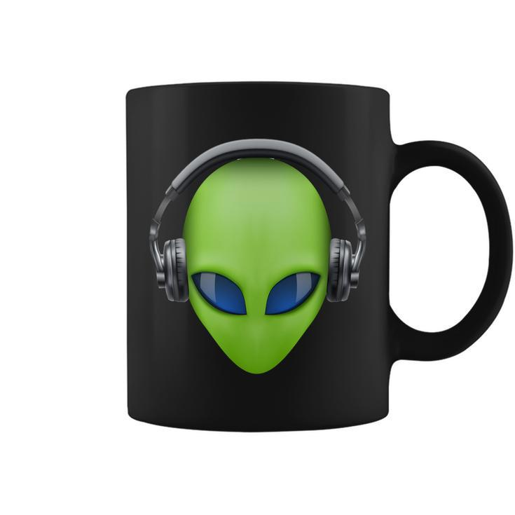 Dj Alien Headphones Tshirt Coffee Mug
