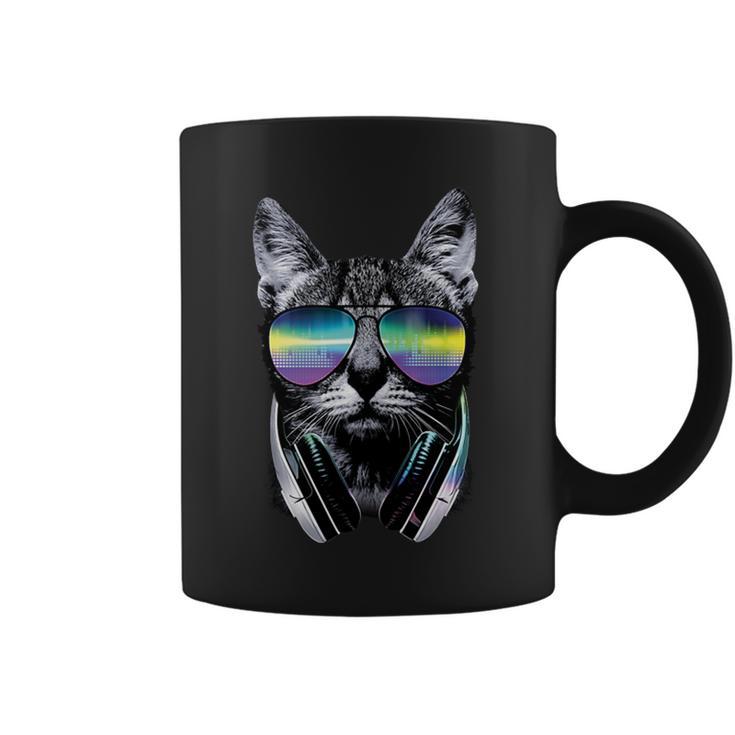 Dj Cat Tshirt Coffee Mug