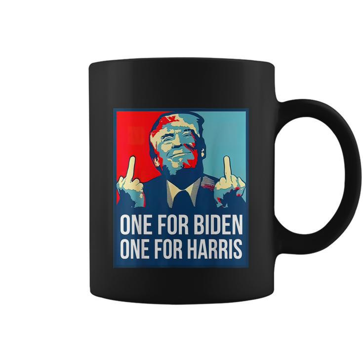 Donald Trump Middle Finger Biden Harris America Republican Coffee Mug