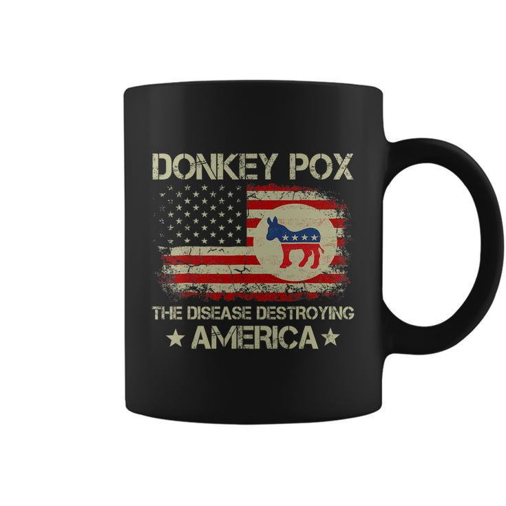 Donkey Pox The Disease Destroying America Funny Anti Biden Coffee Mug
